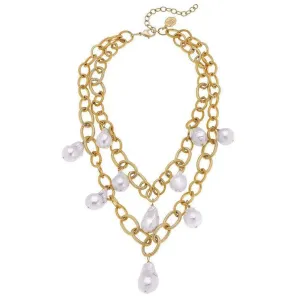 Layered Baroque Pearl Necklace
