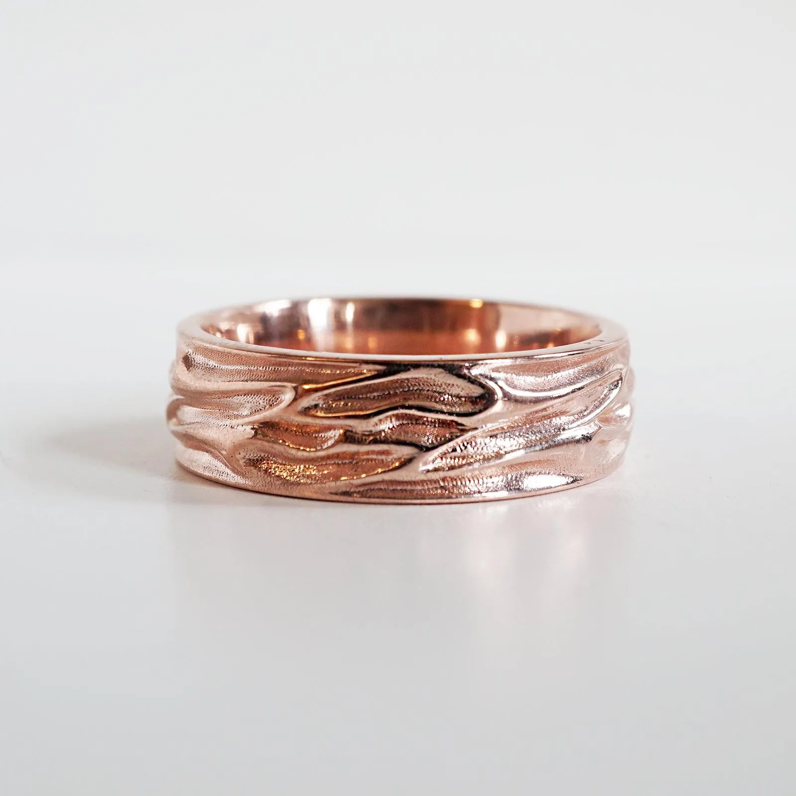 Liquid Ring Band in Sterling Silver and 14K Gold, 7mm