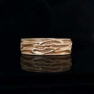 Liquid Ring Band in Sterling Silver and 14K Gold, 7mm