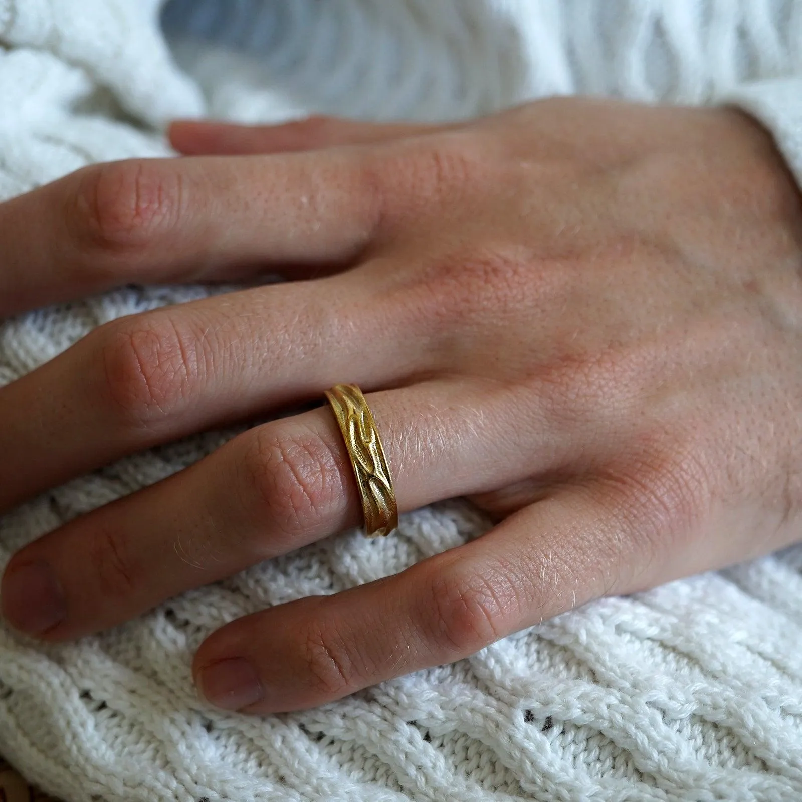 Liquid Ring in 18K Gold, 5mm