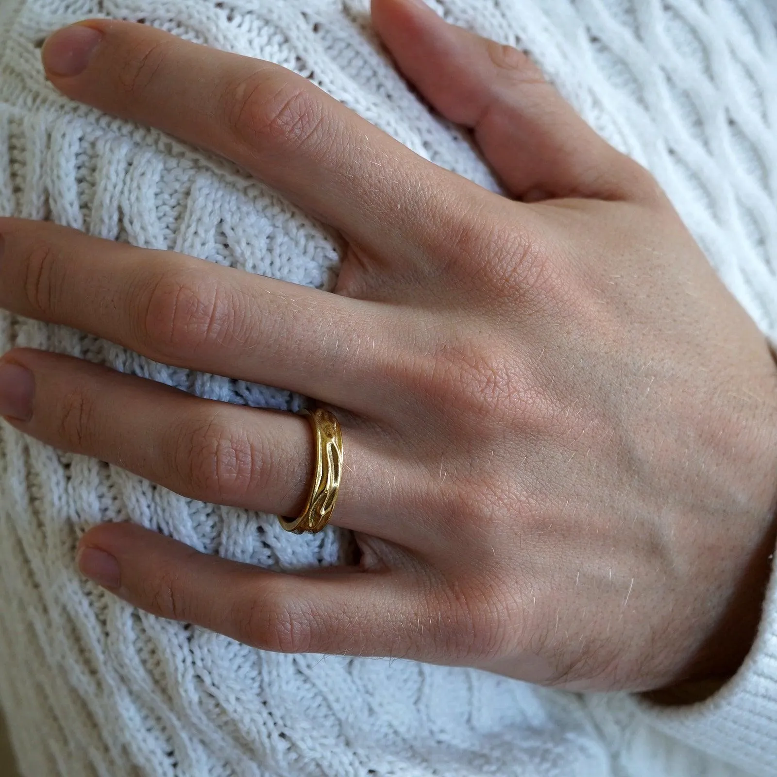 Liquid Ring in 18K Gold, 5mm