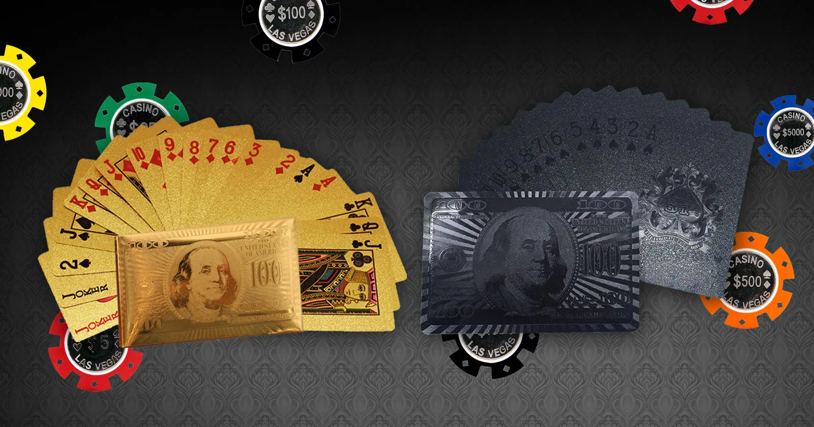 Luxurious Gold and Diamond Playing Cards