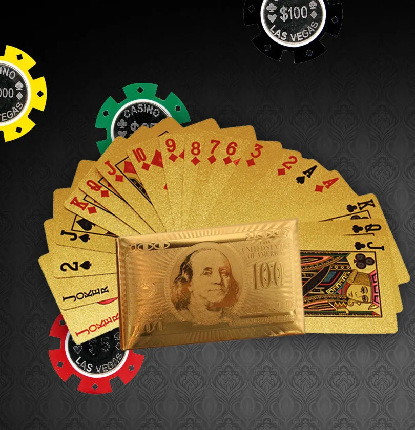 Luxurious Gold and Diamond Playing Cards