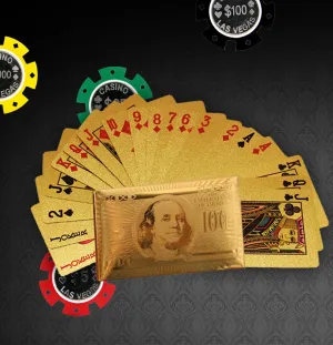 Luxurious Gold and Diamond Playing Cards