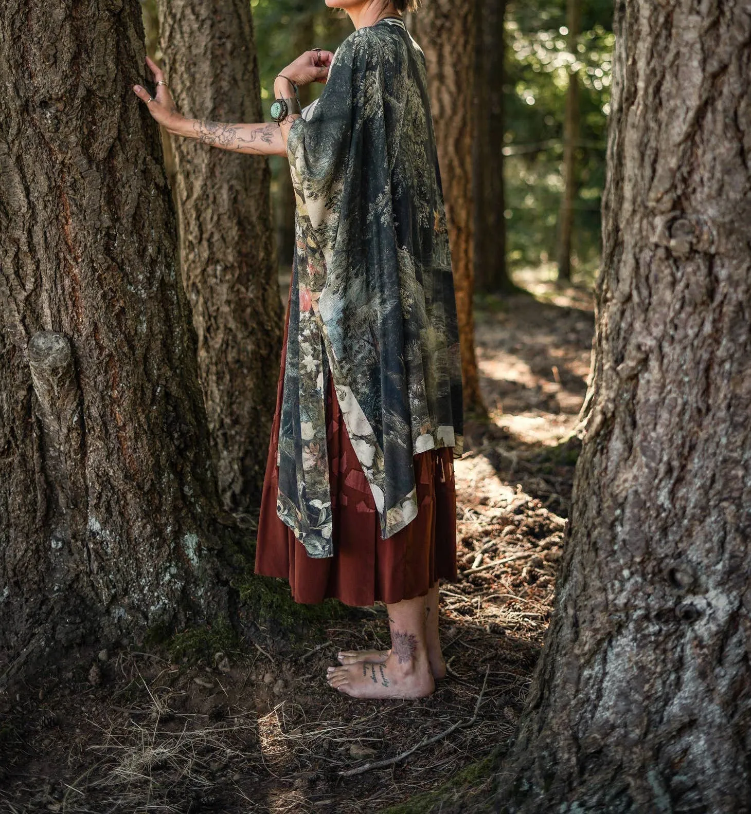 Luxury Art Duster Kimono Robe, multiple styles