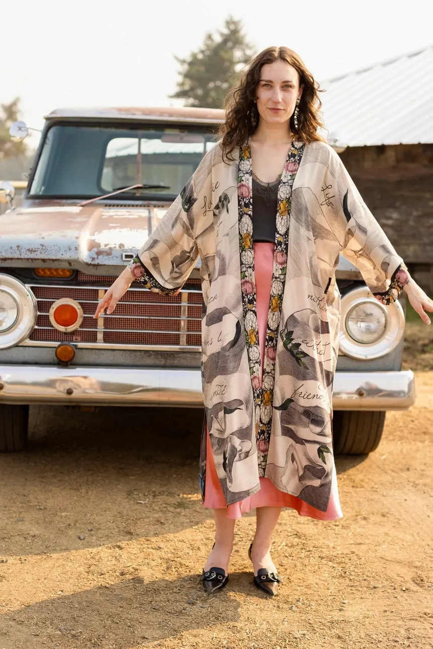 Luxury Art Duster Kimono Robe, multiple styles