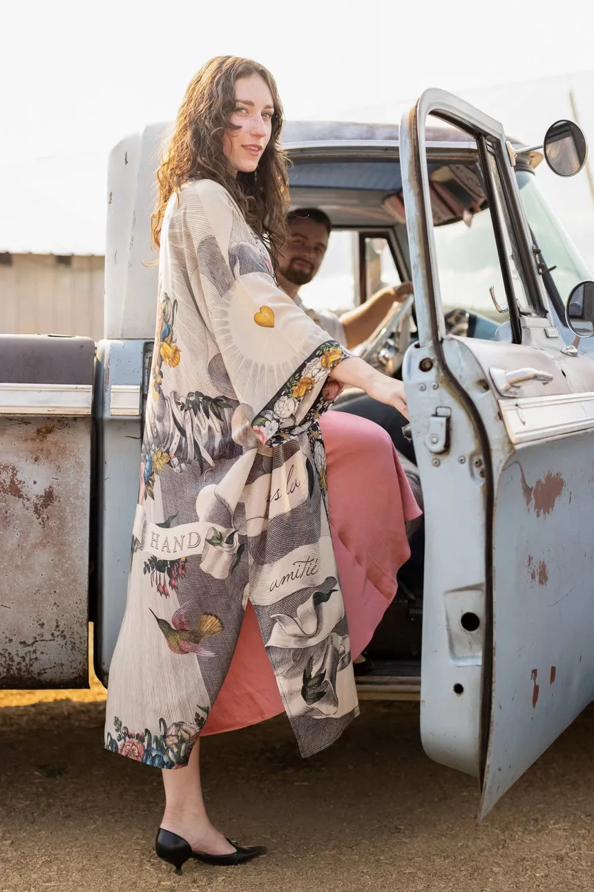 Luxury Art Duster Kimono Robe, multiple styles