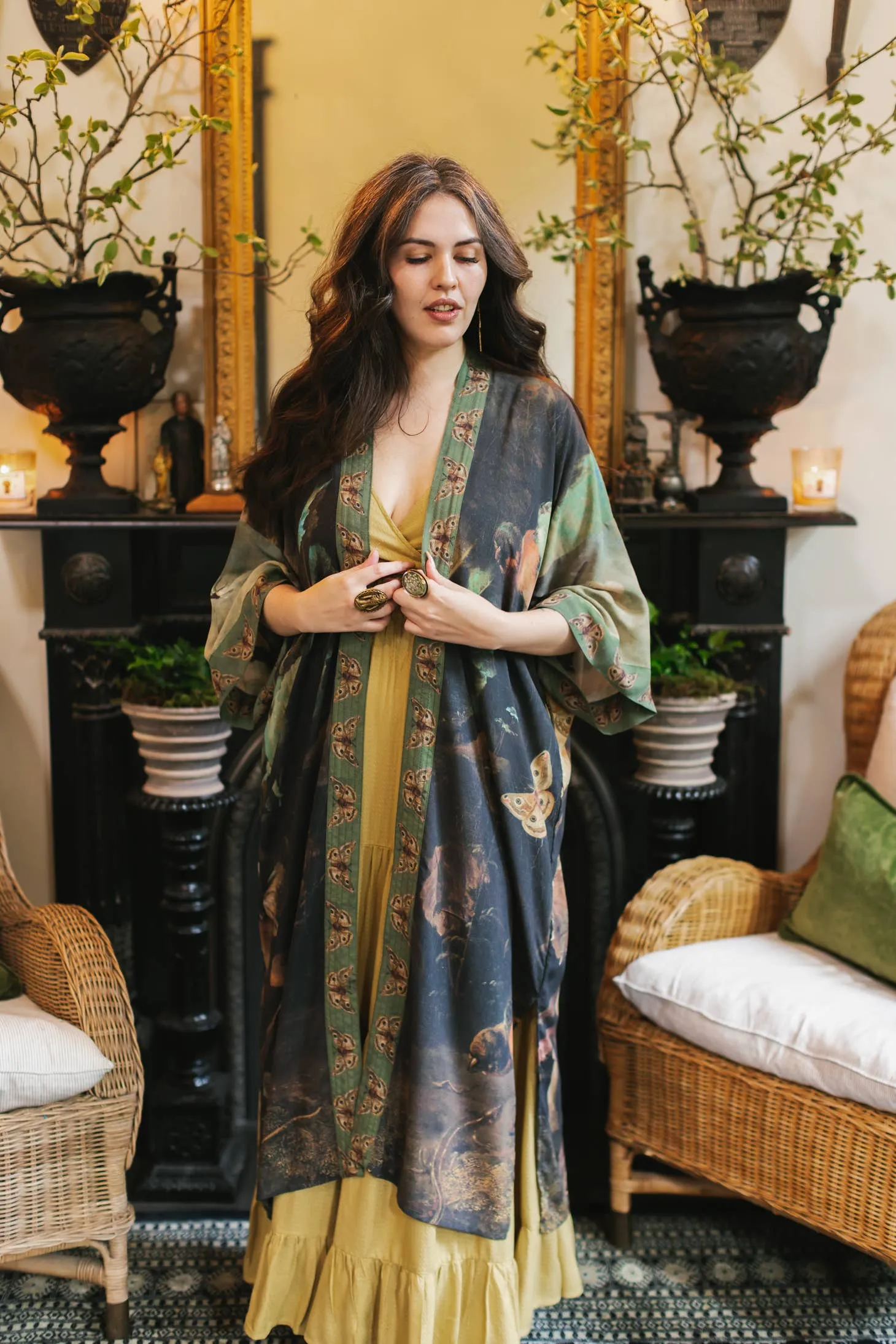 Luxury Art Duster Kimono Robe, multiple styles