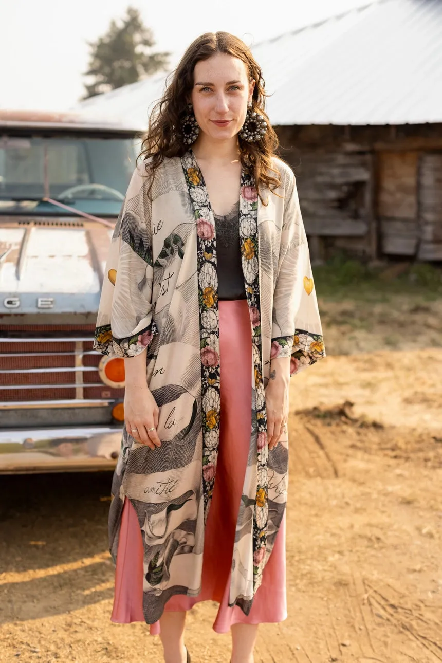 Luxury Art Duster Kimono Robe, multiple styles