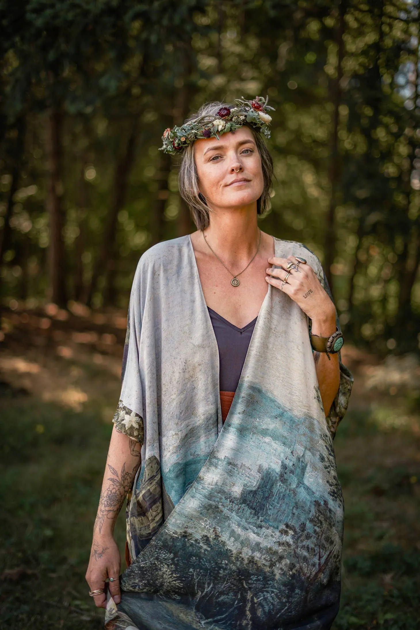 Luxury Art Duster Kimono Robe, multiple styles