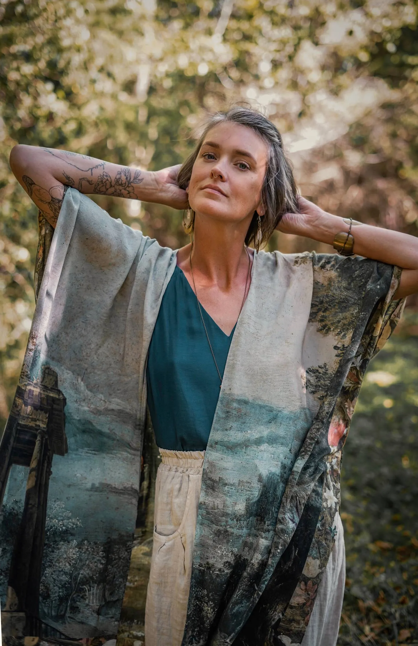 Luxury Art Duster Kimono Robe, multiple styles