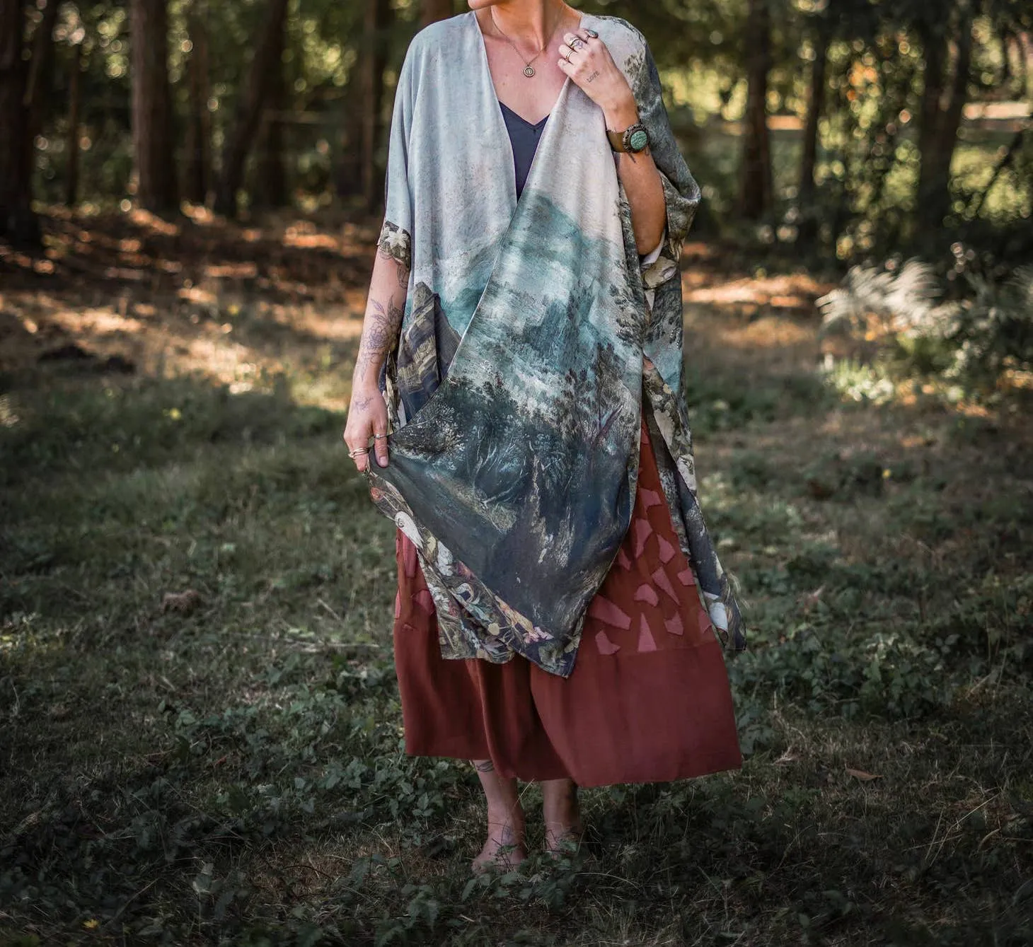 Luxury Art Duster Kimono Robe, multiple styles