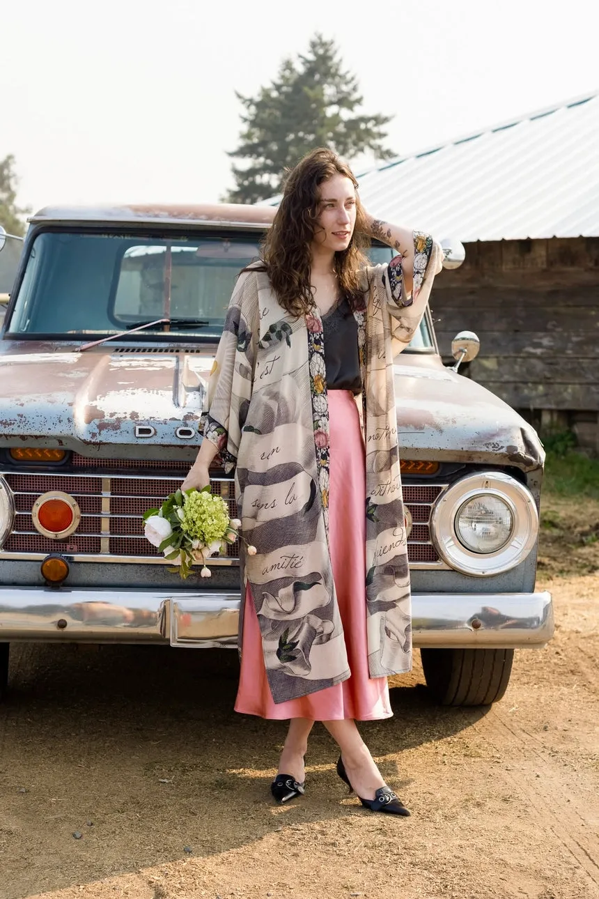 Luxury Art Duster Kimono Robe, multiple styles