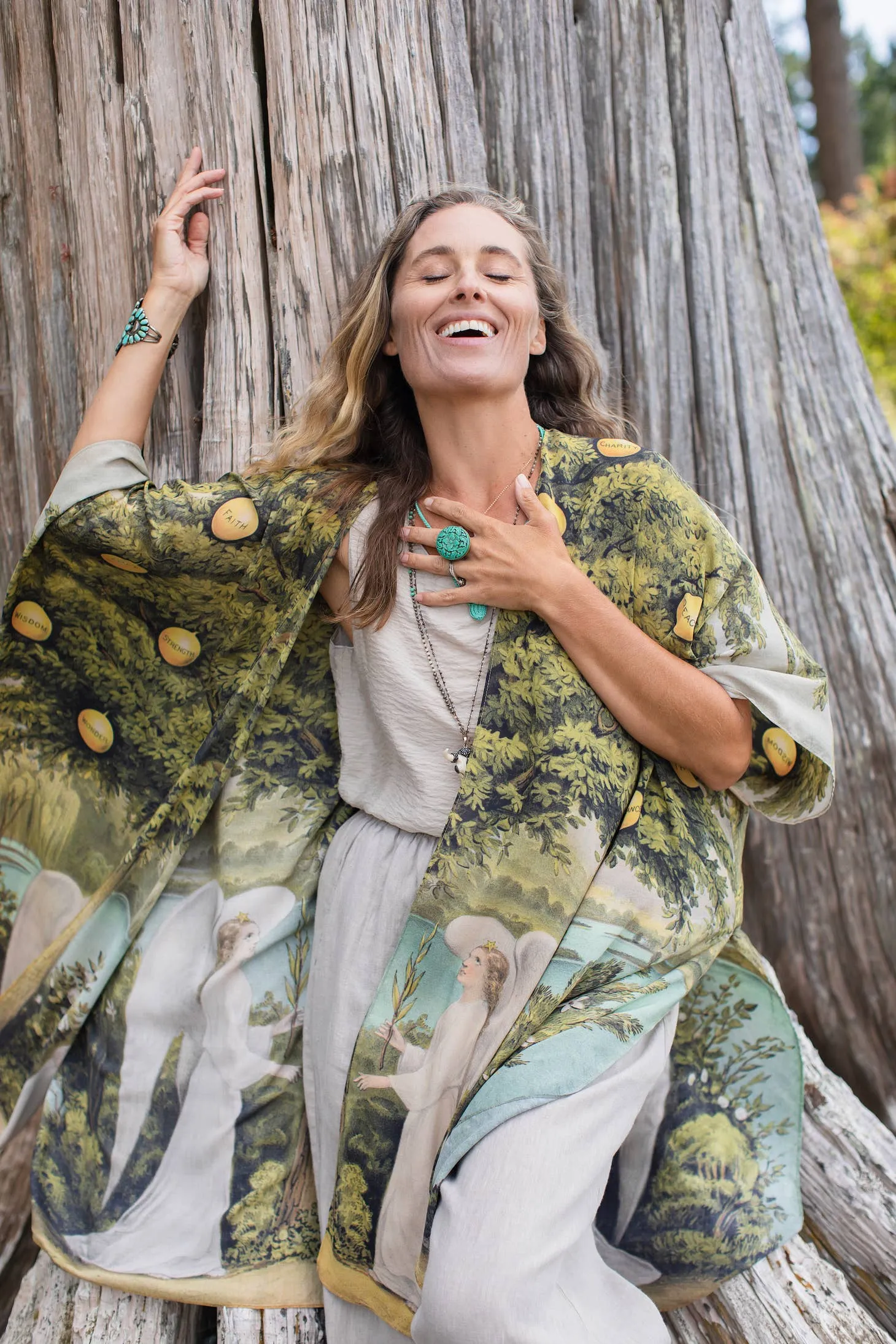 Luxury Art Duster Kimono Robe, multiple styles