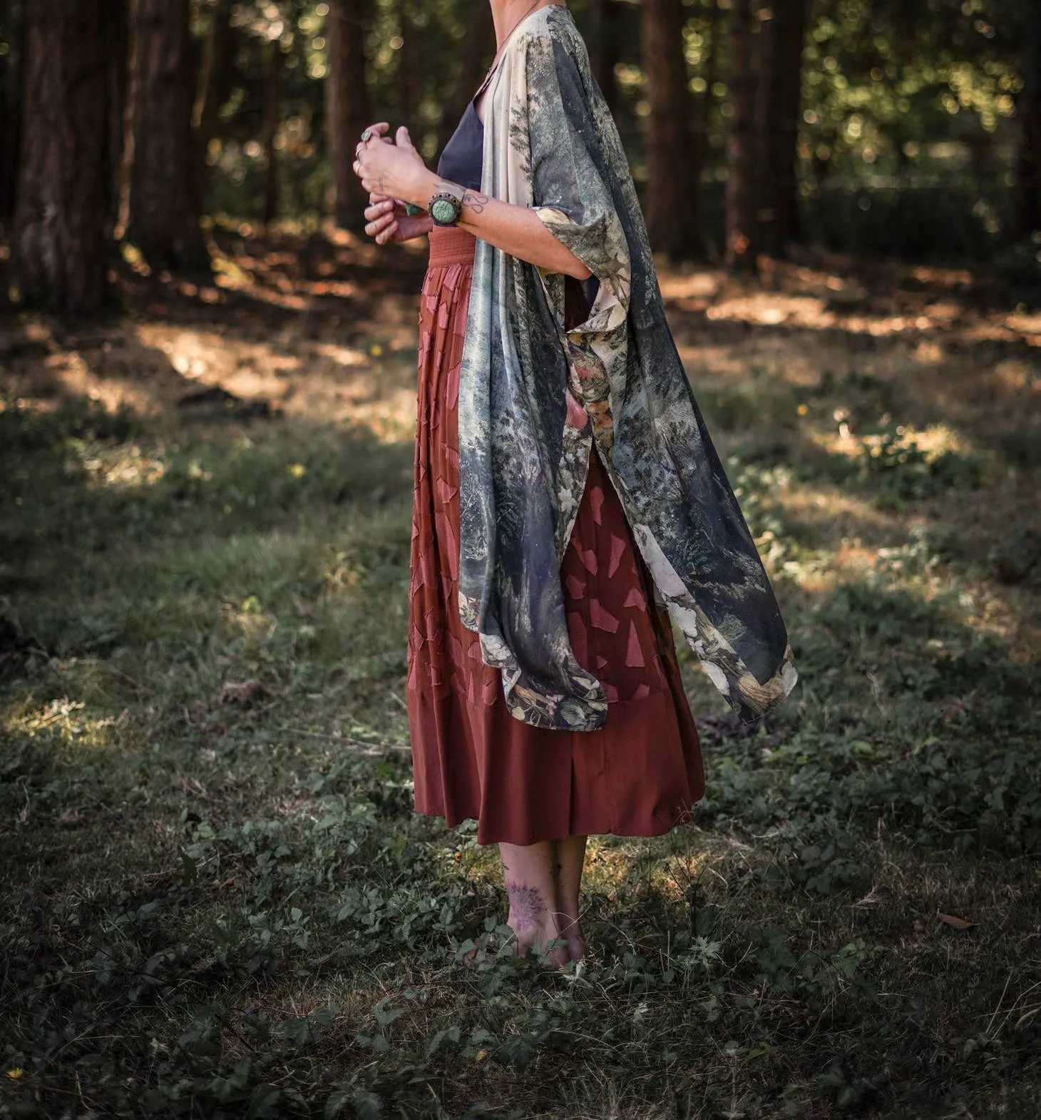 Luxury Art Duster Kimono Robe, multiple styles