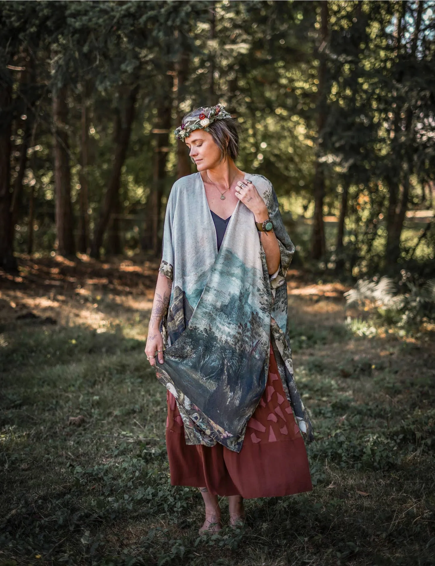 Luxury Art Duster Kimono Robe, multiple styles