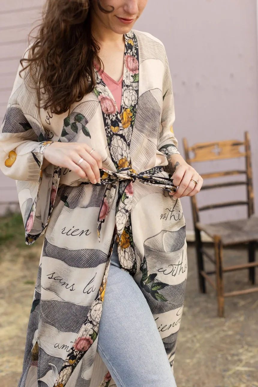 Luxury Art Duster Kimono Robe, multiple styles