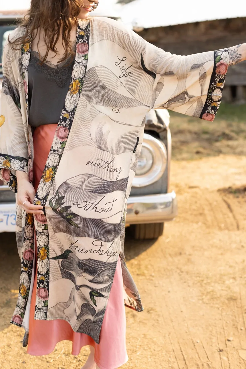 Luxury Art Duster Kimono Robe, multiple styles