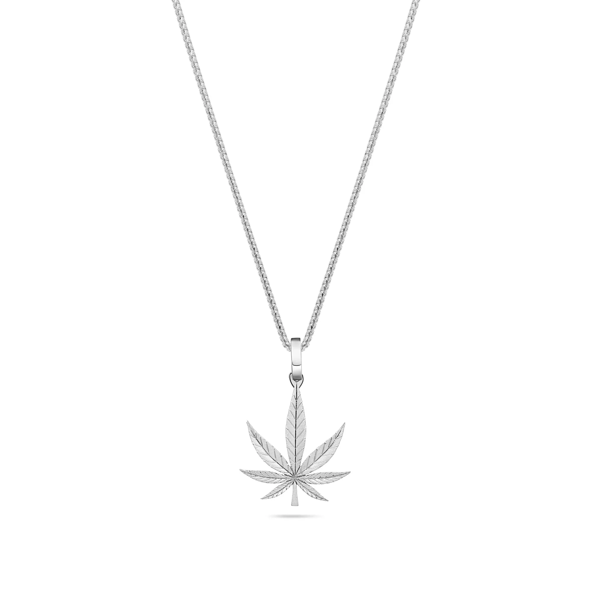 Micro Marijuana Leaf Piece (Solid Gold)