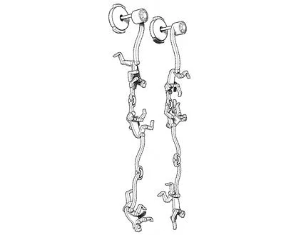 Micro Monkey Linked Earrings with Pink Sapphires