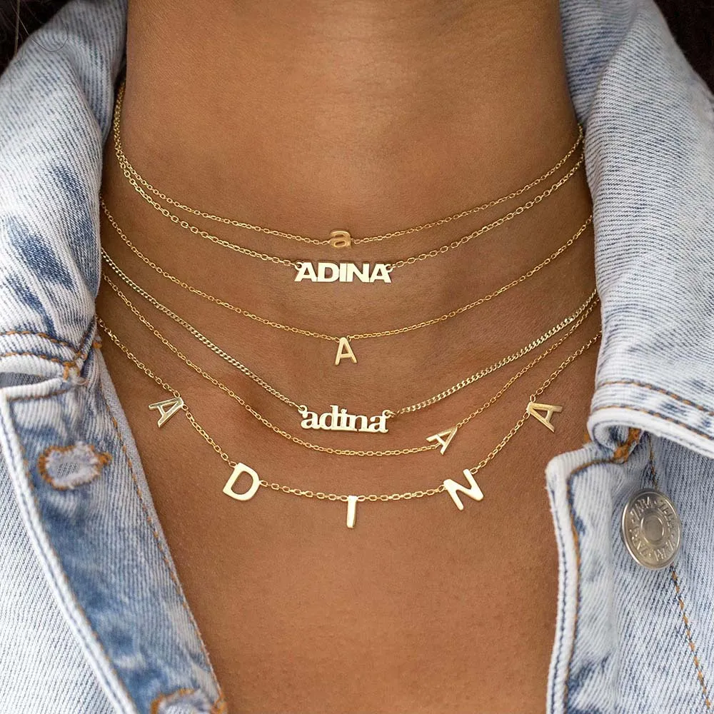 Mini Lowercase Nameplate Necklace