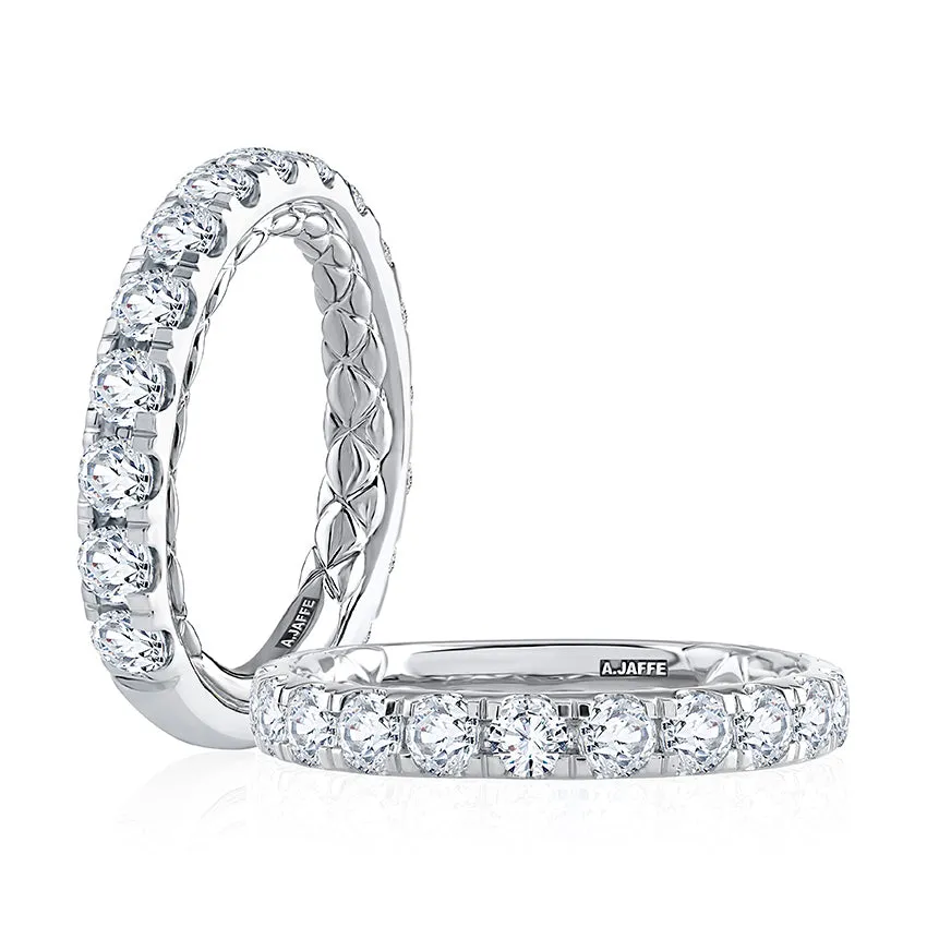 Modern Two Tone Diamond Wedding Ring