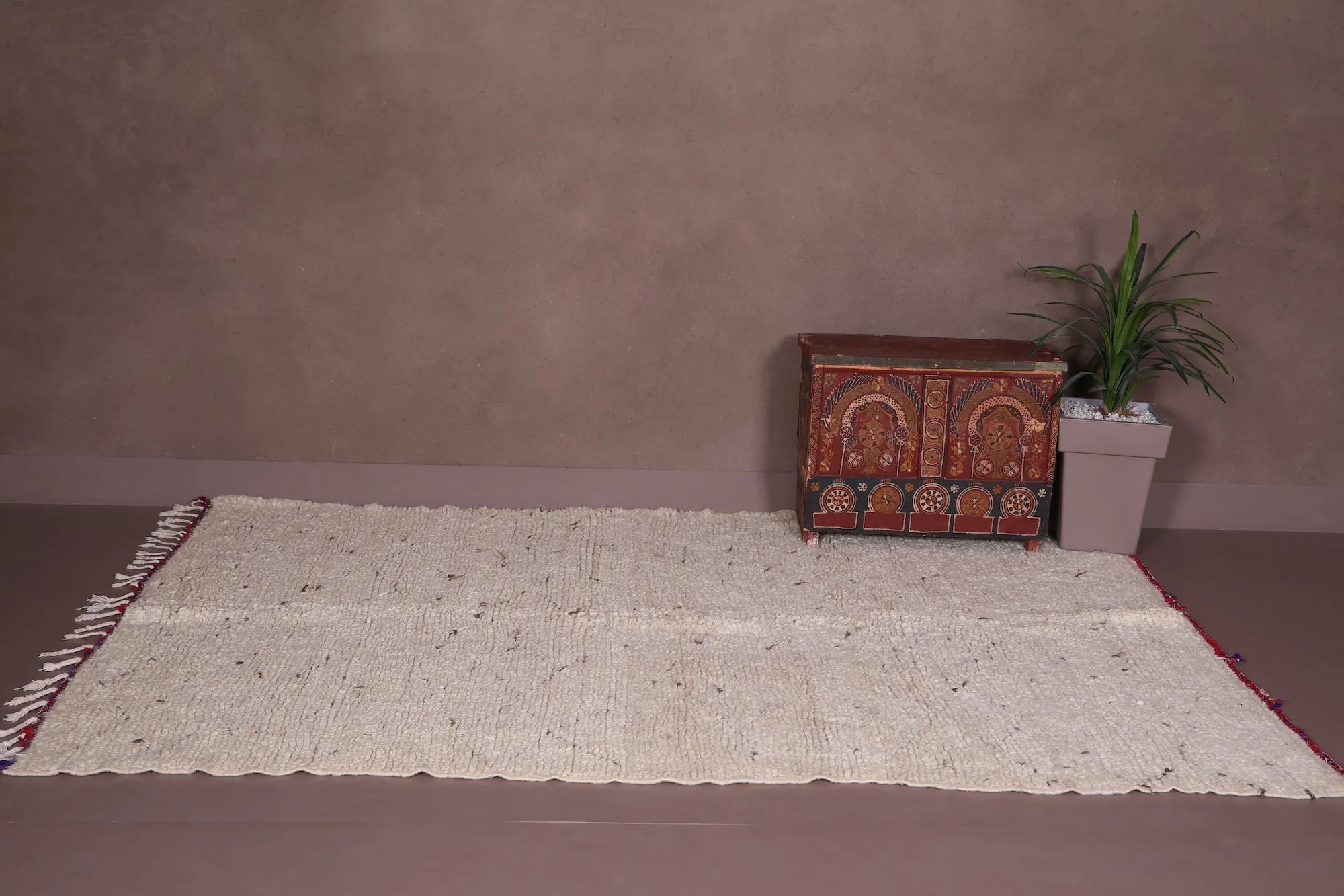 Moroccan Beni Ourain Rug – 5.9 x 8.3 Feet | Luxurious Handmade Wool