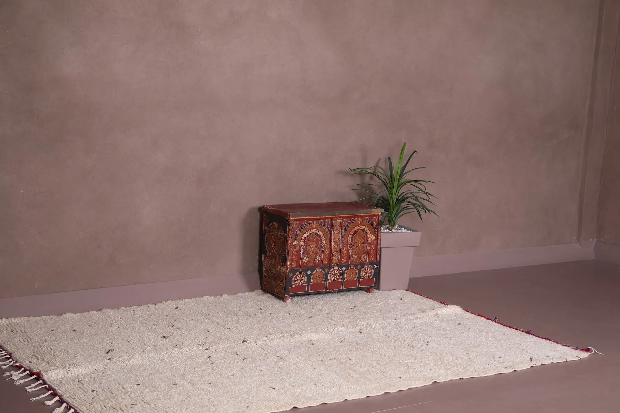 Moroccan Beni Ourain Rug – 5.9 x 8.3 Feet | Luxurious Handmade Wool