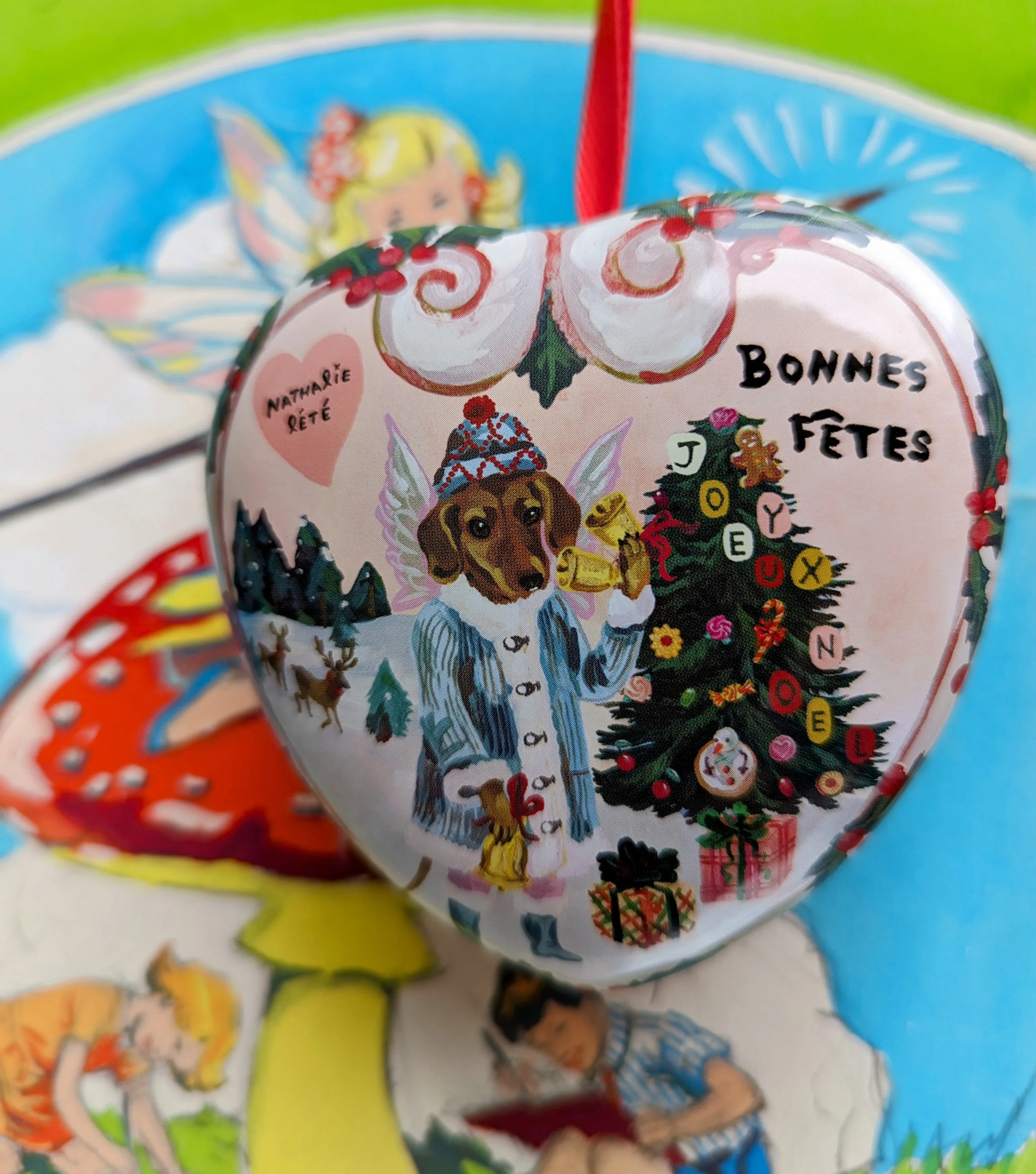 Nathalie Lete forest heart shaped tin decoration with soap