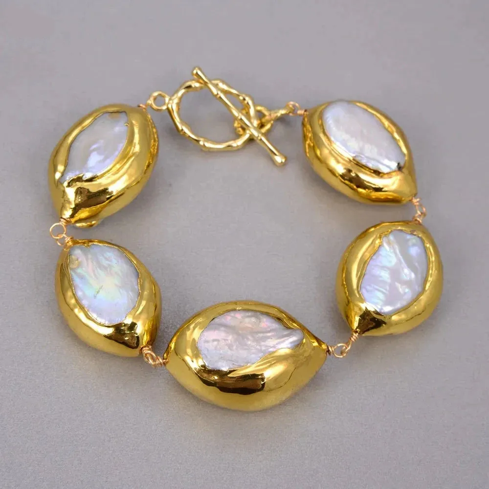 Natural Cultured Baroque Keshi Pearl Necklace