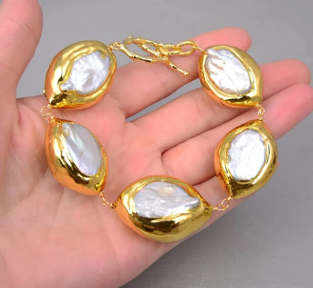 Natural Cultured Baroque Keshi Pearl Necklace