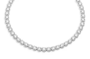 Necklace 18kt Gold Tennis Round Diamonds 13.30cts