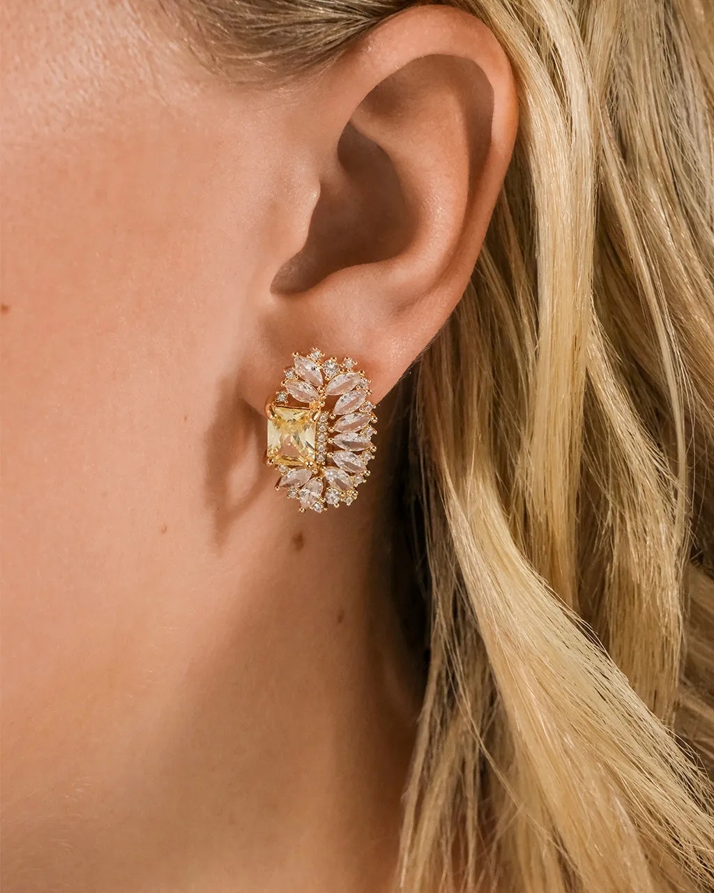 Nina Elongated CZ Stud Earrings