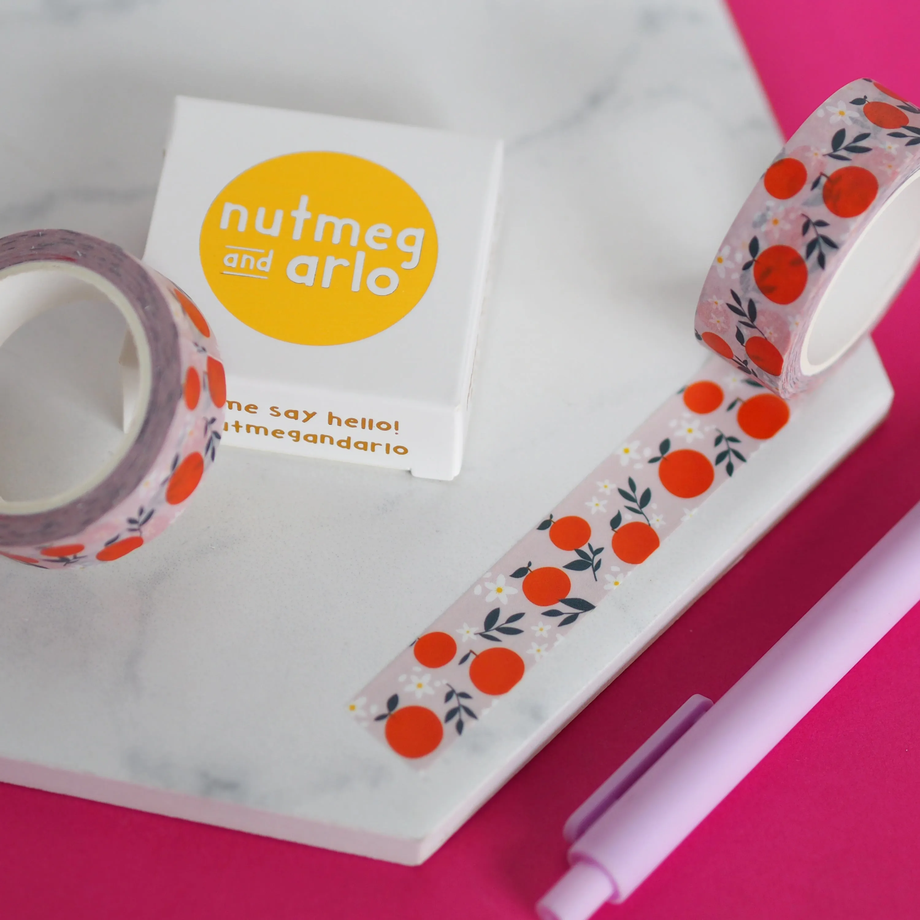 Orange Blossom Washi Tape