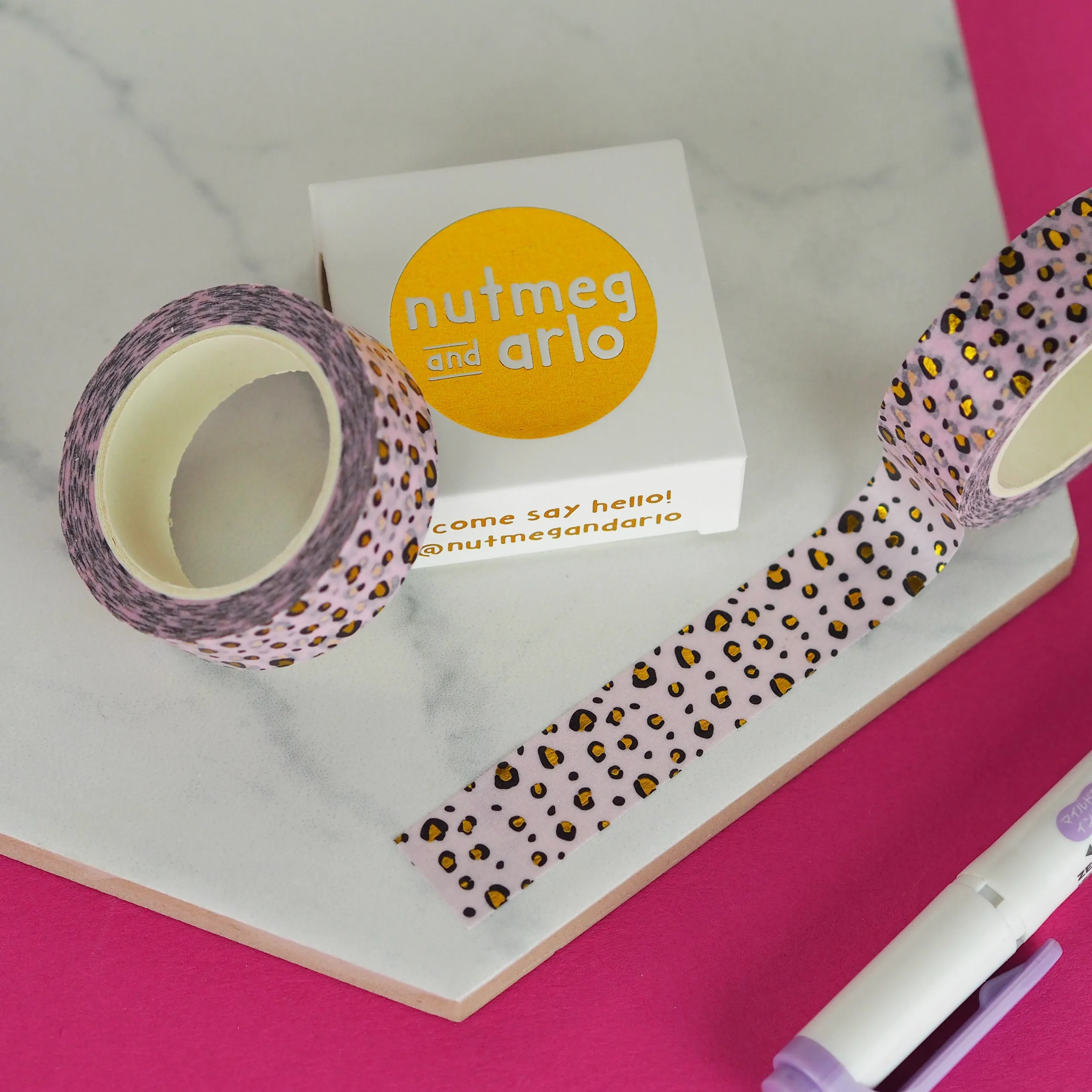 Pastel Leopard Print Washi Tape