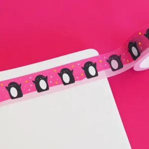 Pink Penguins Washi Tape