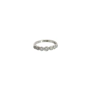 Platinum .39CT G VS2 Bezel Set Round Diamond Ring
