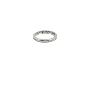 Platinum .75ct F VS2 Round Diamond Channel set eternity ring size 6
