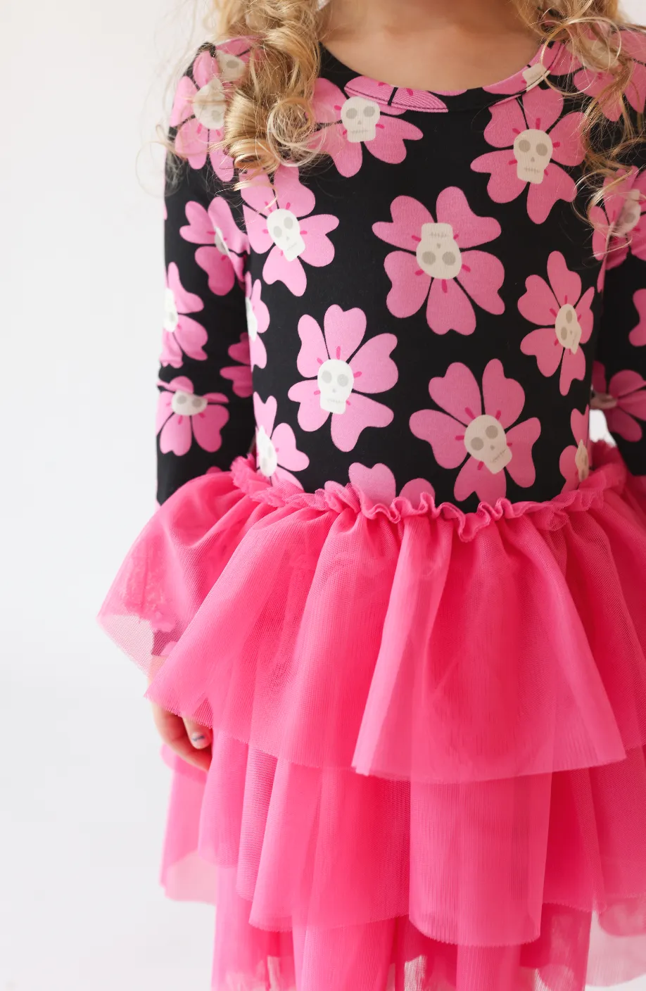 Posh Peanut Halloween Long Sleeve Tulle Dress in Winifred