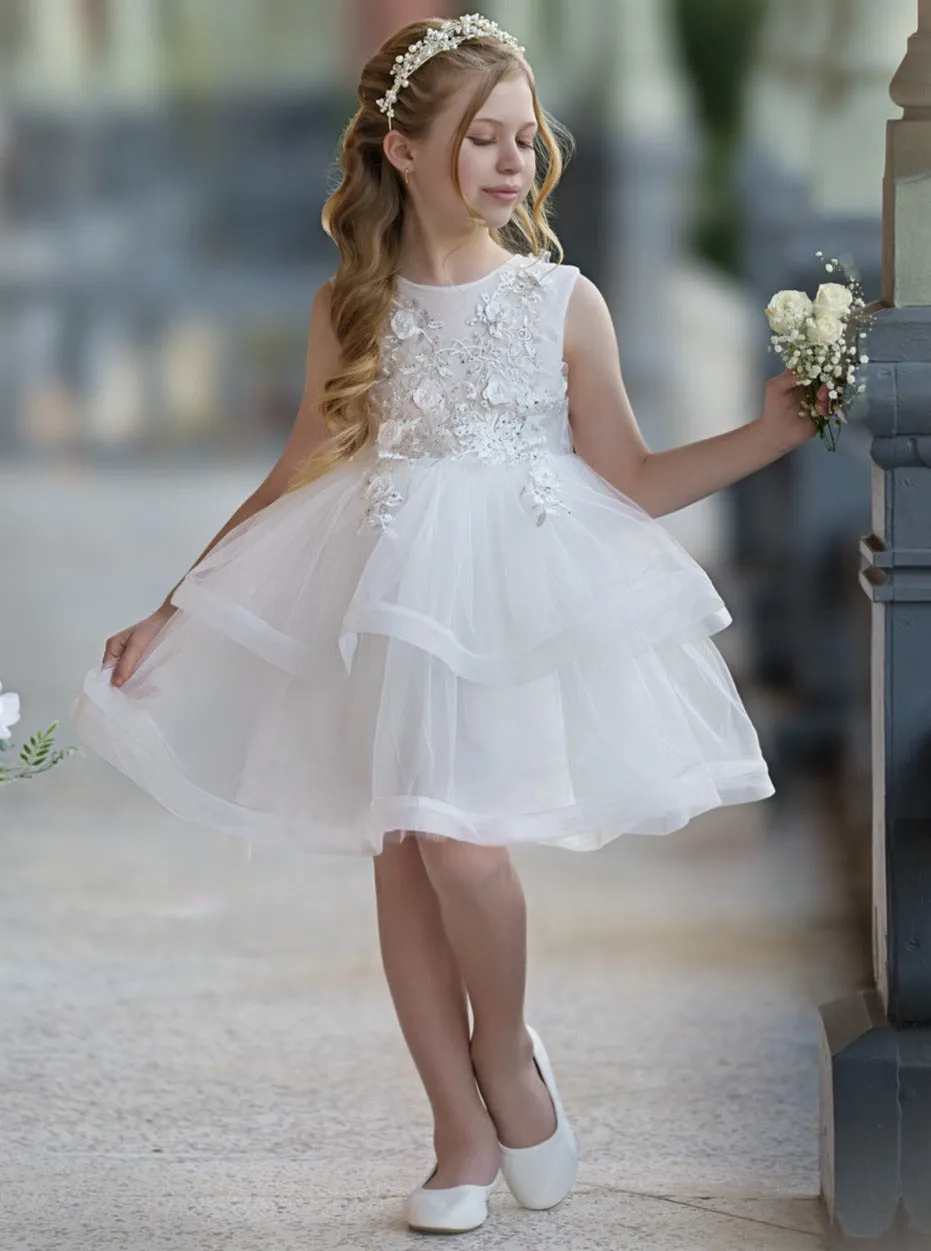 Prettiest In The Room Floral Bodice Communion Dress