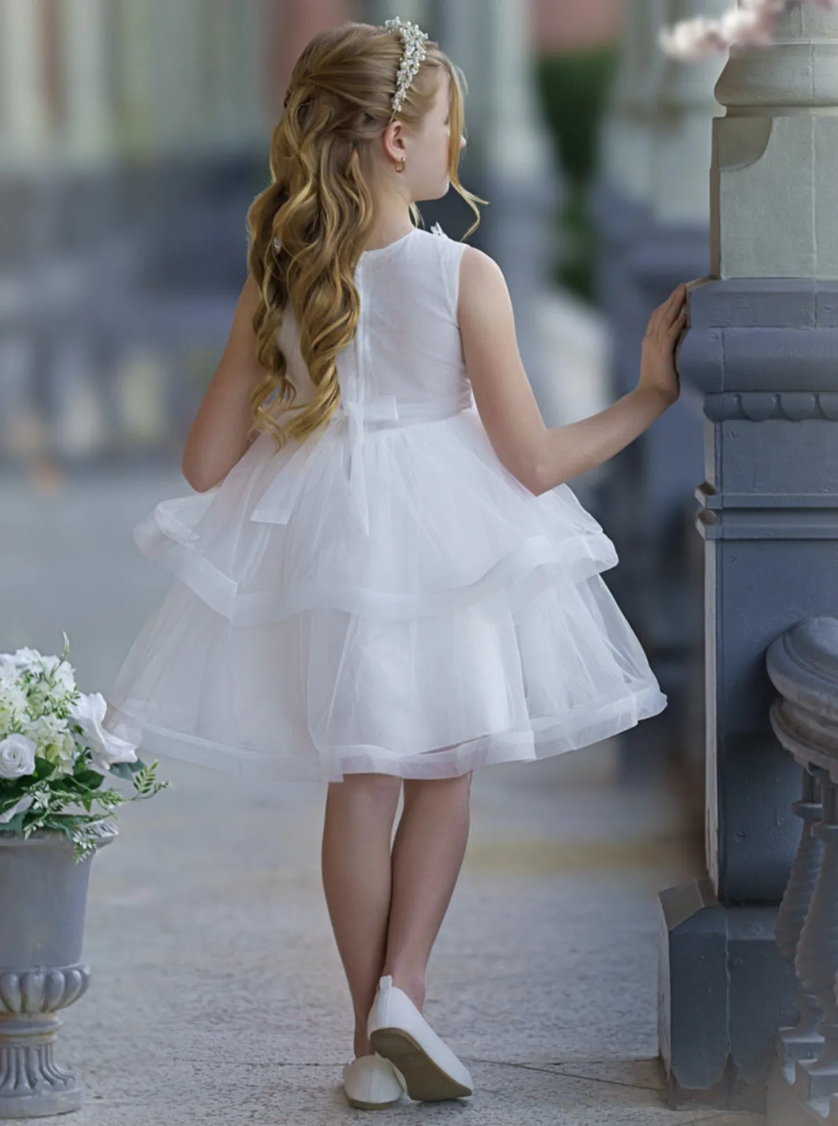 Prettiest In The Room Floral Bodice Communion Dress