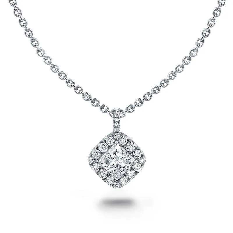 Princess Cut Diamond Necklace