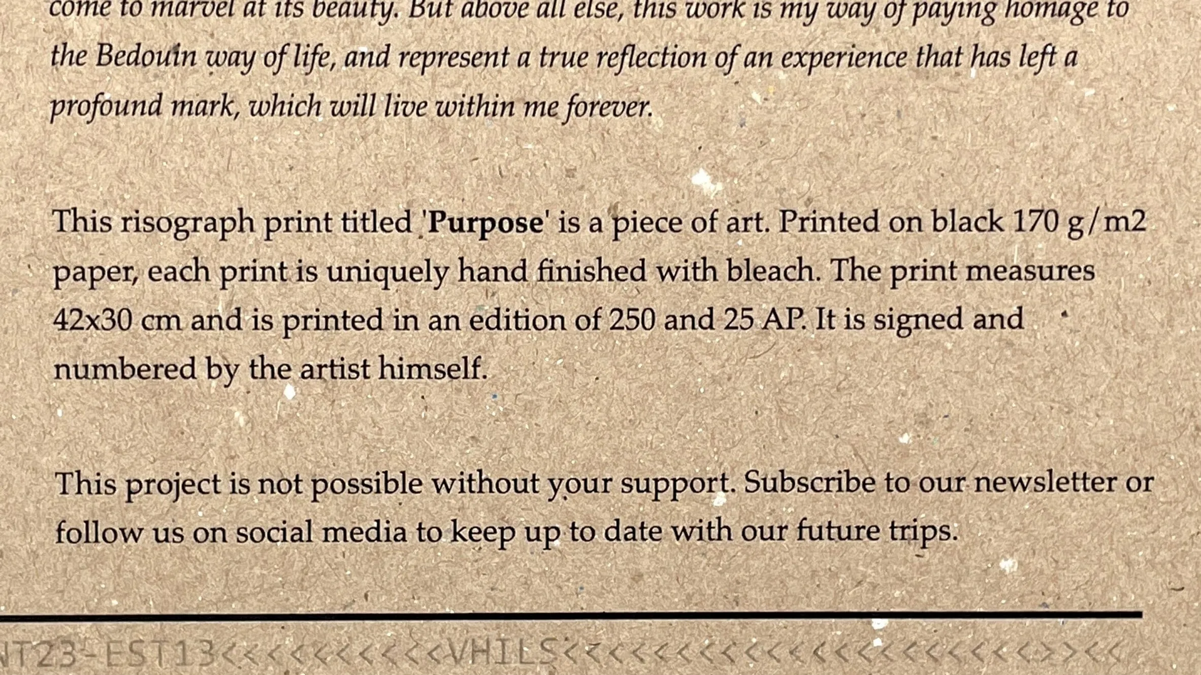 Purpose (hand-finished)