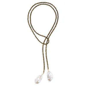 Pyrite Classic Gemstone Lariat