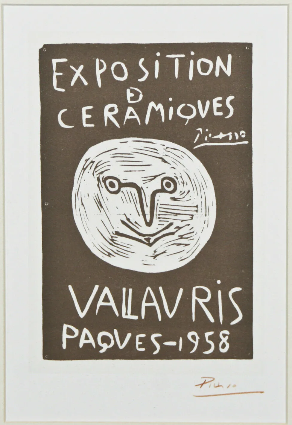 "Exposition Ceramiques Vallauris Paques" by Picasso Signed Lithograph