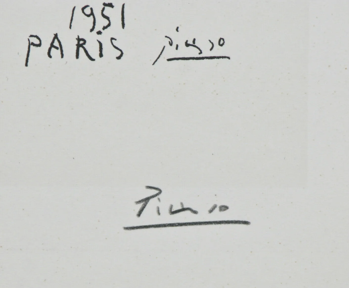 "Exposition Hispano-Americaine" by Picasso Signed Lithograph 10"x7"