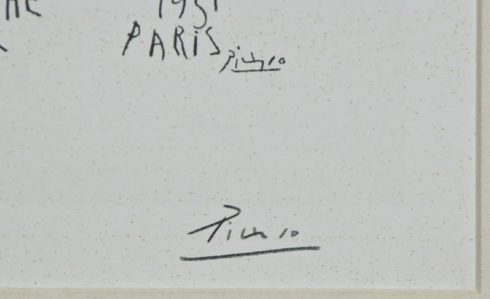 "Exposition Hispano-Americaine" by Picasso Signed Lithograph 10"x7"