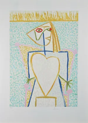 "Femme au Buste en Coeur" from Marina Picasso Estate Ltd Edition of 500 Litho