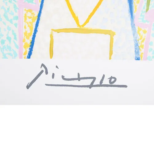 "La Femme, Buste Au Coeur" by Picasso Ltd Edition of 1000 Litho 21 1/2x29 1/2"