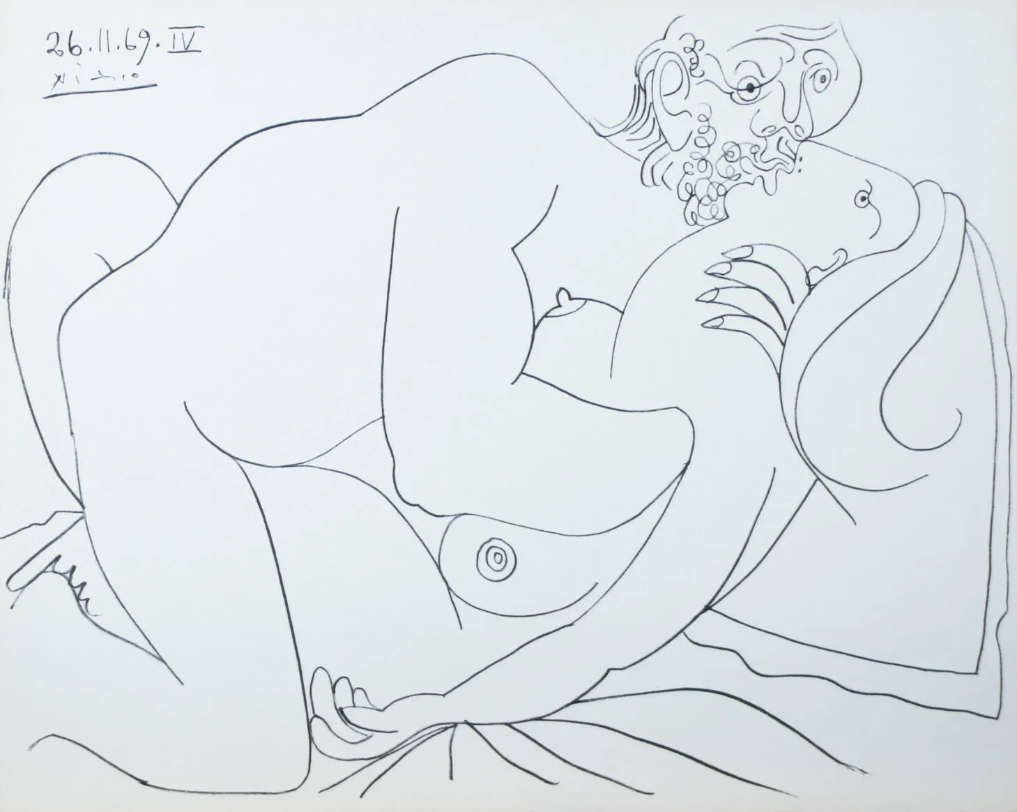 "Le Vent d'Arles 26.11.69.IV" By Pablo Picasso Plate Signed Lithograph